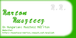 marton musztecz business card